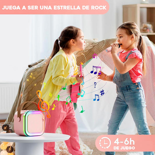 Kit De Karaoke Parlante Mágico+2 Micrófonos