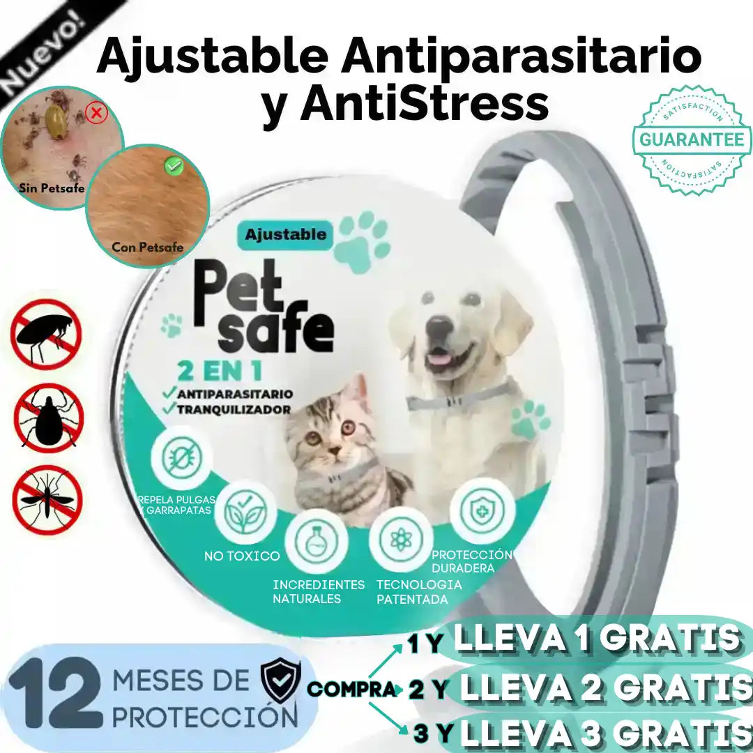 PetSafe - Collar antipulgas 12 Meses de Protección Natural X2