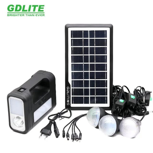 Kit Panel Solar + 3 Bombillos de 6W