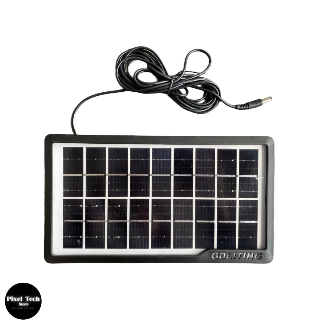 Kit Panel Solar Camping 3 Bombillas Usb Radio Mp3 Linterna  y Bluetooth